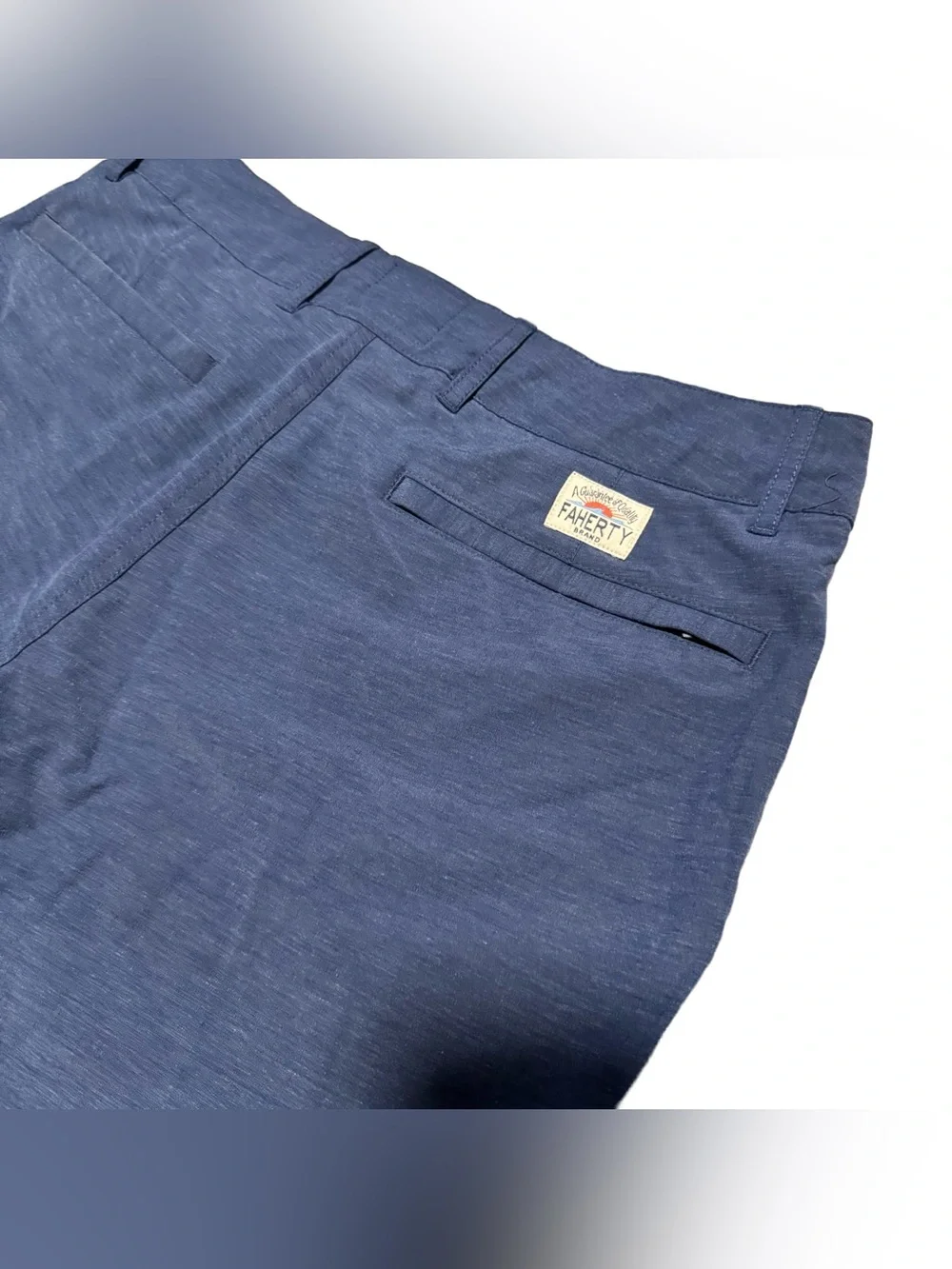 Faherty All Day Short Mens 30 Chino Performance Short Lightweight Blue Casual 7'